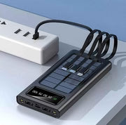 🔋CARGADOR PORTATIL 4 EN 1 CON PANEL SOLAR 20000mAh + LINTERNA🌞| OFERTA